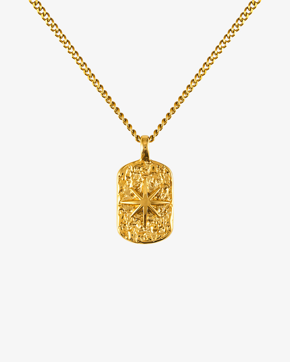 Collar dorado IBZ con cadena de 50 cm más 5 cm ajustables y pequeño colgante redondo en un modelo