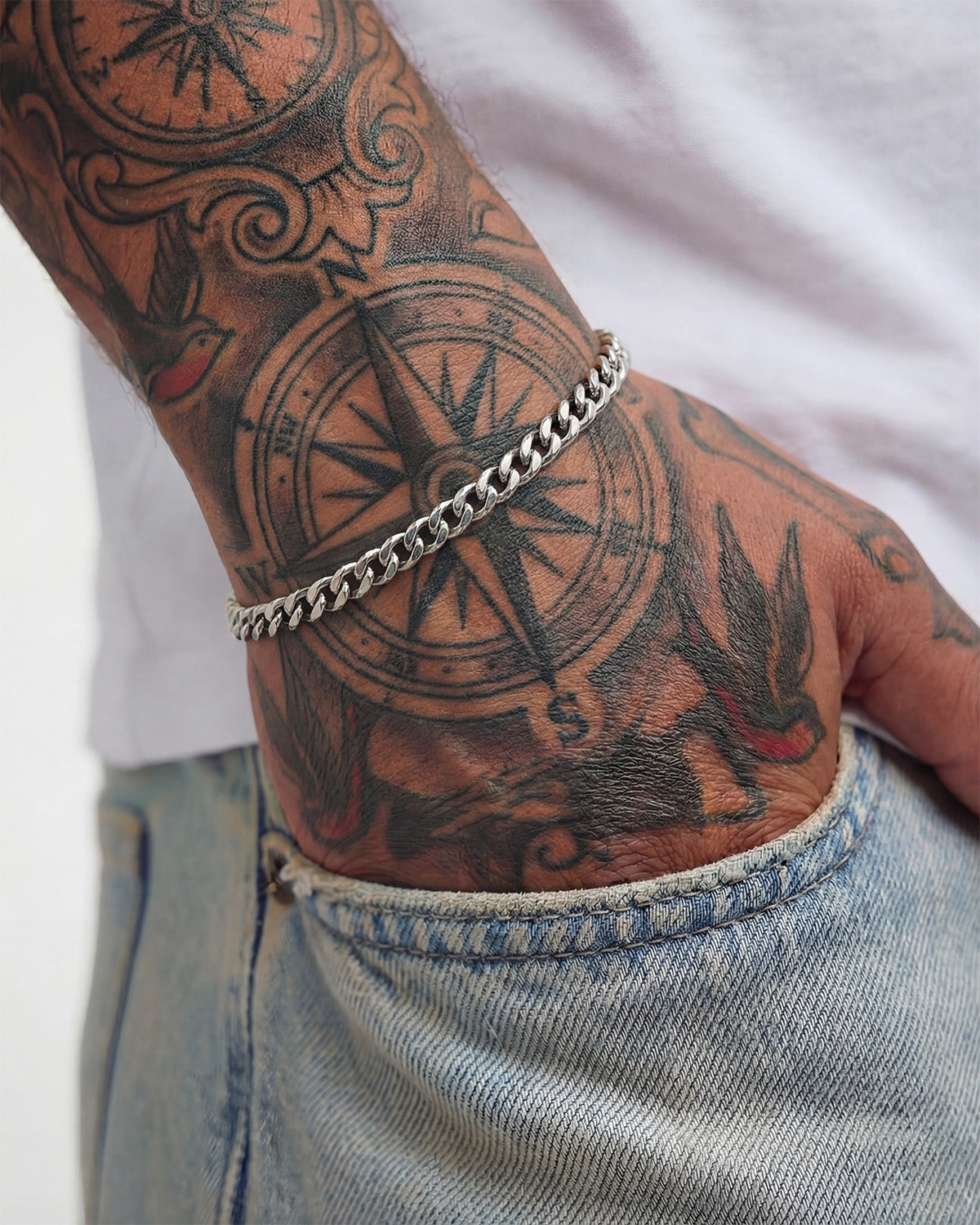 Cuban Silver Bracelet - 5mm – LOST GEN CLUB