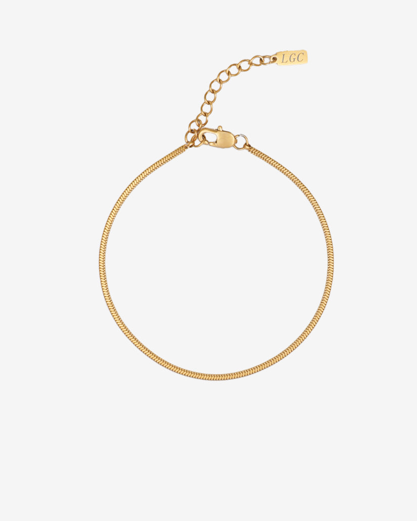 Pulsera dorada Lima de delicada cadena dorada extendida con extensor ajustable