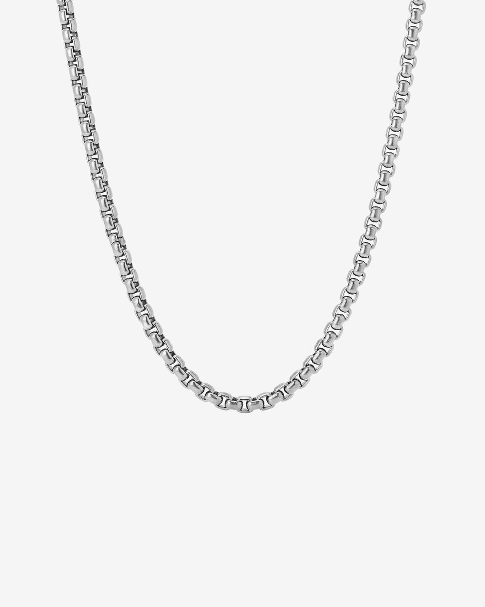 NOIR SILVER CHAIN con llamativos eslabones rectangulares y 4 mm de ancho