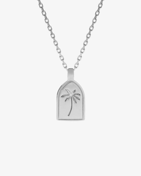 Palm Silver Necklace – LOST GEN CLUB